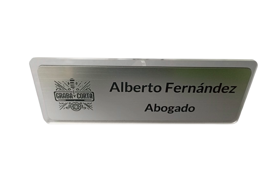 Placa identificativa mesa