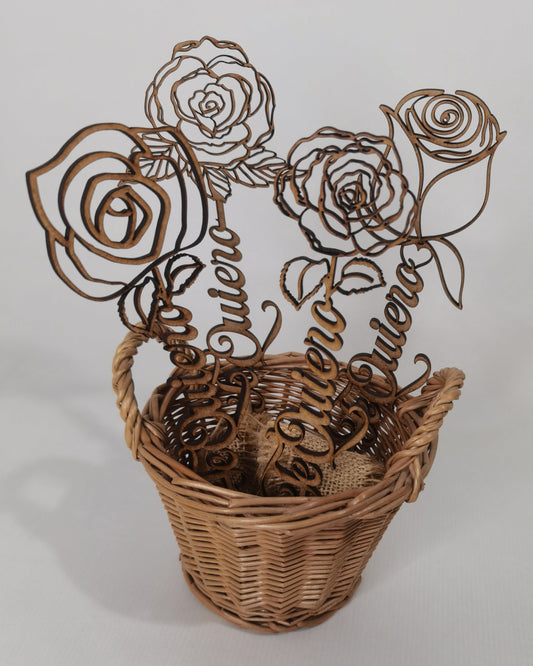 Pack de 4 rosas personalizables