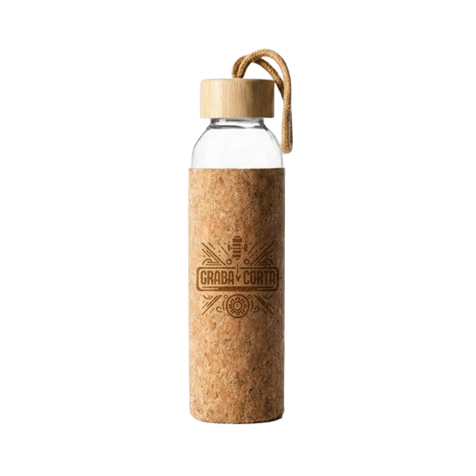 Botella cristal-bambú