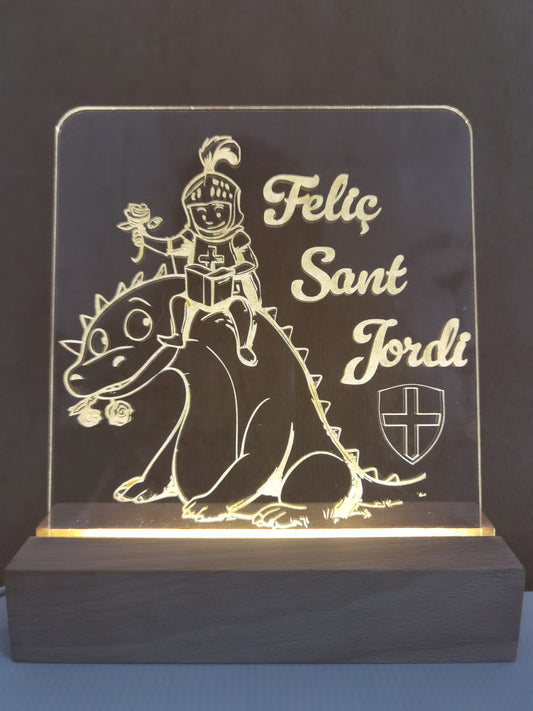 Lampara LED Sant Jordi amigo del dragón