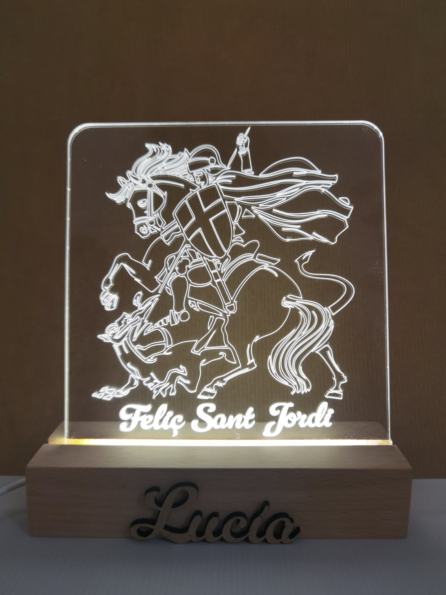 Lámpara LED La lucha de Sant Jordi