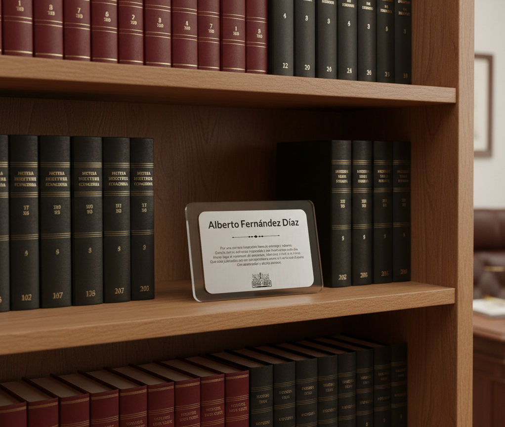Placa conmemorativa recuerdo