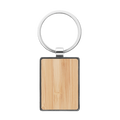 Llavero rectangular zinc-bambú
