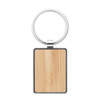 Llavero rectangular zinc-bambú
