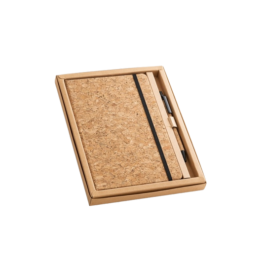 Libreta corcho ecologico con boligrafo