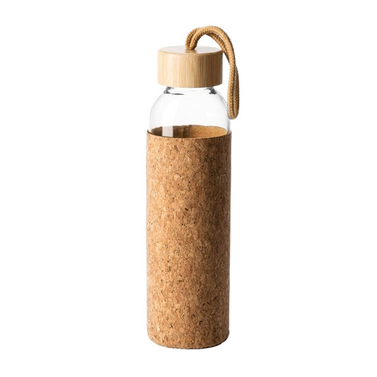 Botella cristal-bambú