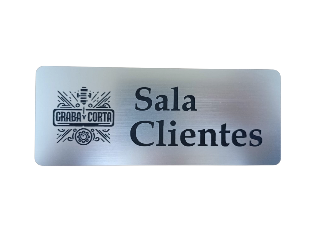Placa identificativa sala-puerta