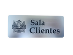 Placa identificativa sala-puerta