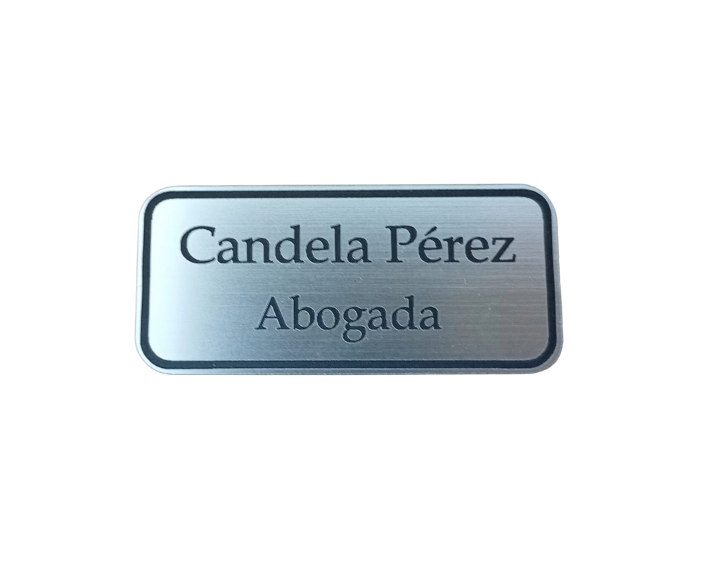 Placa Identificativa en Acrílico Bicolor