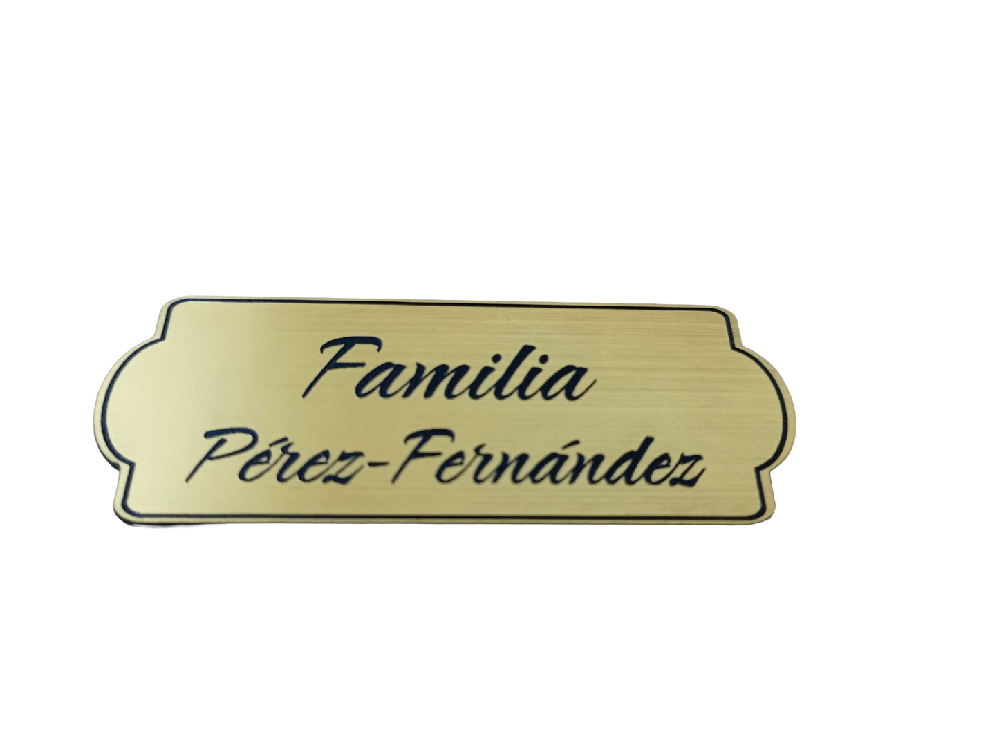 Placas buzón rectangular bordes