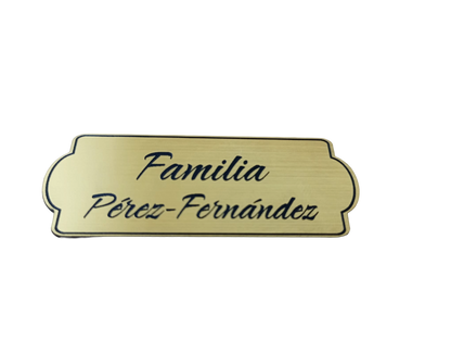 Placas buzón rectangular bordes