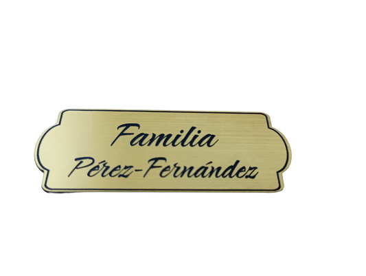 Placas buzón rectangular bordes