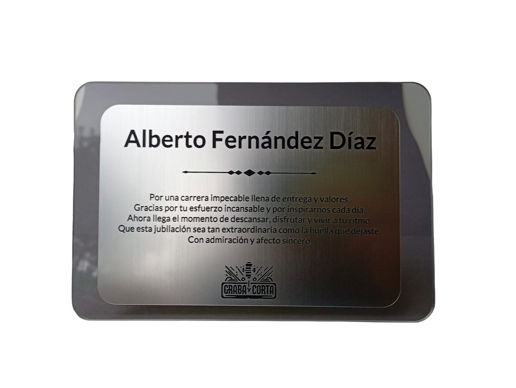 Placa conmemorativa recuerdo