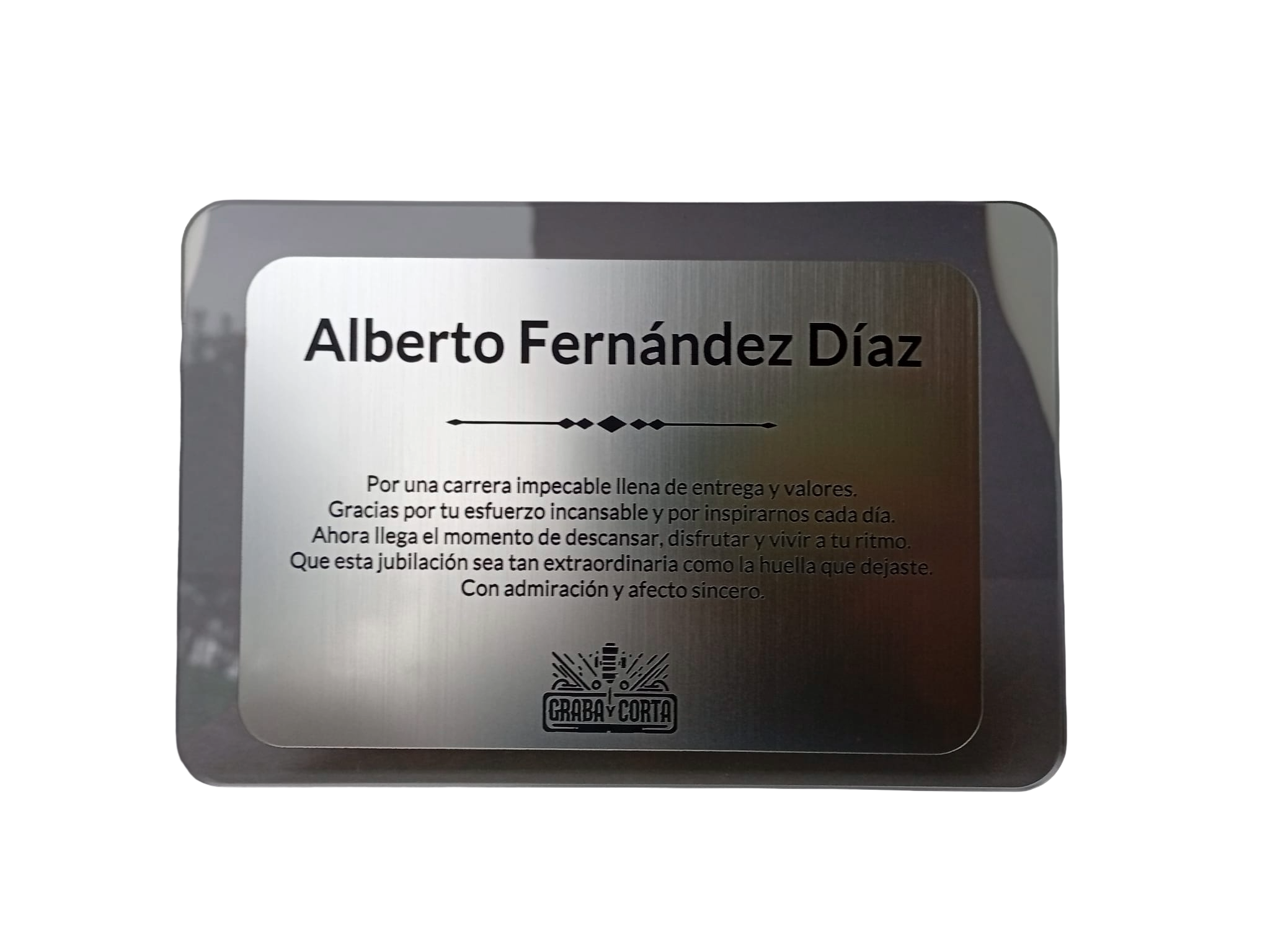 Placa conmemorativa recuerdo