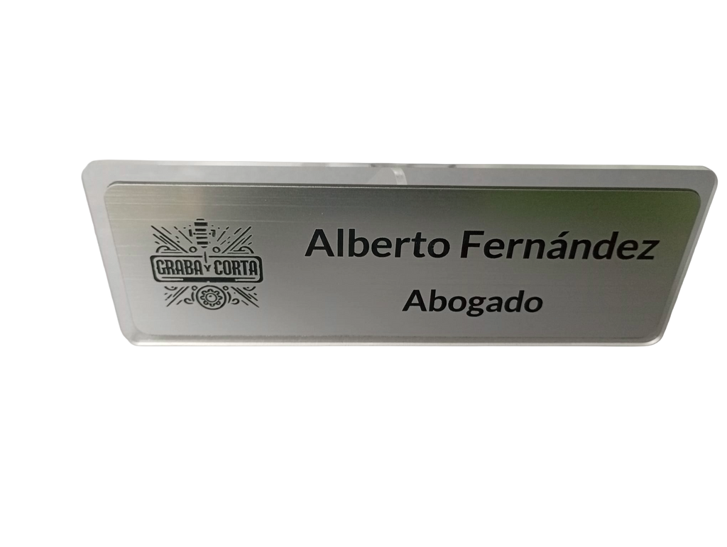 Placa identificativa mesa
