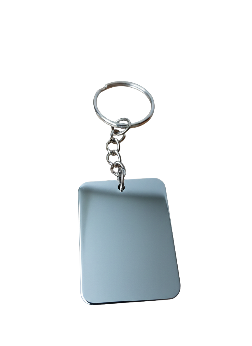 Llaveros rectangulares bicolor personalizables