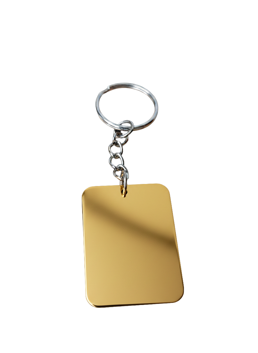 Llaveros rectangulares bicolor personalizables