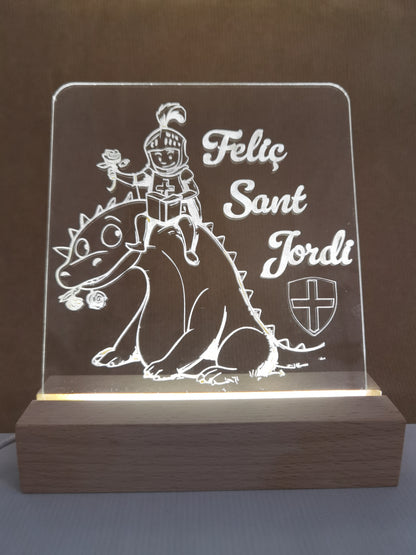 Lampara LED Sant Jordi amigo del dragón