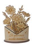 Ramo Flores en sobre de Madera Personalizado - Bouquet Eterno